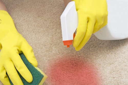 Professional upholstery cleaning in a Hampstead living room