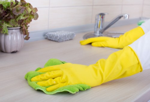 Professional home cleaning setup in a Hampstead property
